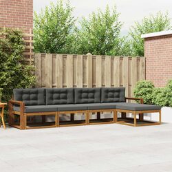 Concise Outdoor Sectional Sofa Set: 5 Pieces Included