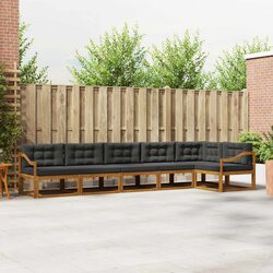 6-Piece Outdoor Sectional Sofa Set with Cushions