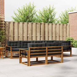 Compact 7-Piece Outdoor Sectional Sofa Set for Comfort
