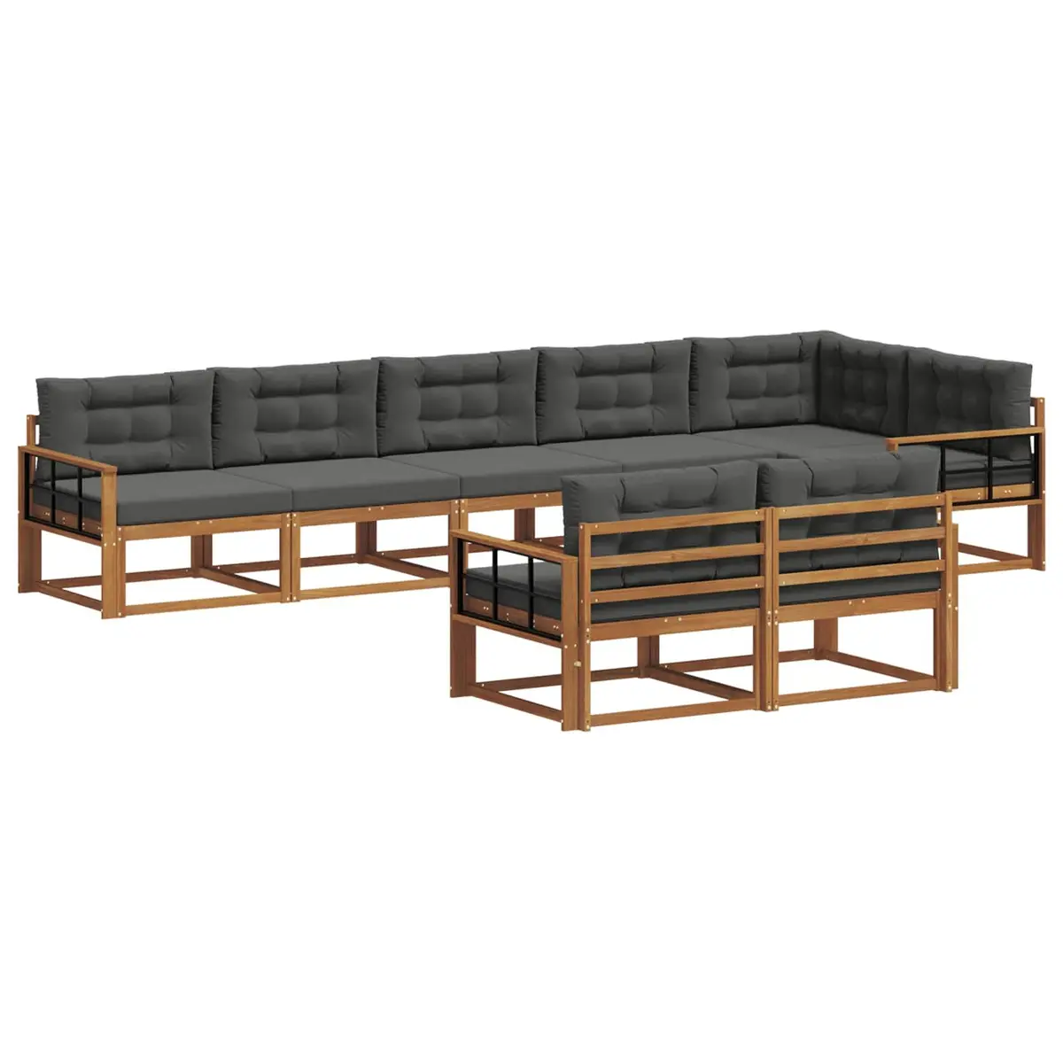 Outdoor Sectional Sofa Set 8 Pieces Modular Patio Garden Furniture Backyard