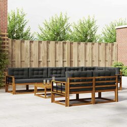 Concise 9-Piece Outdoor Sectional Sofa Set