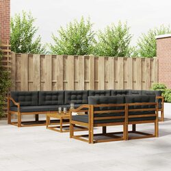 Concise 9-Piece Outdoor Sectional Sofa Set