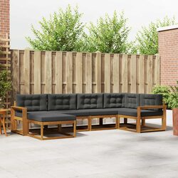Compact 6-Piece Acacia Outdoor Sofa Set for Your Garden