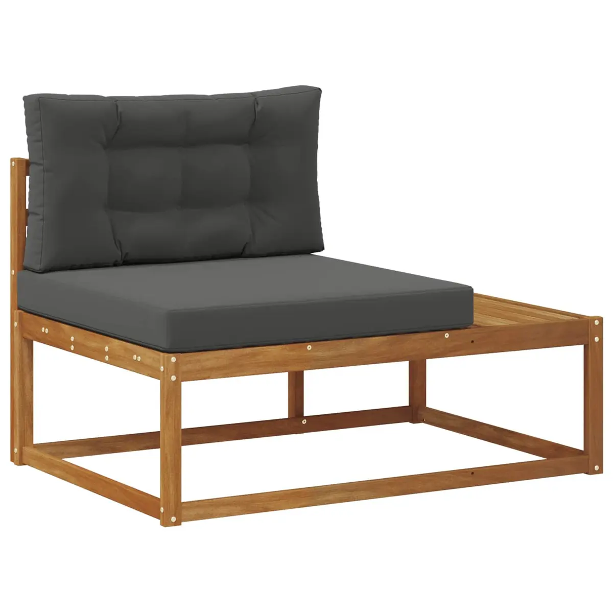 Outdoor Sectional Sofa Set Modular Garden Patio Seating Brown Acacia Wood