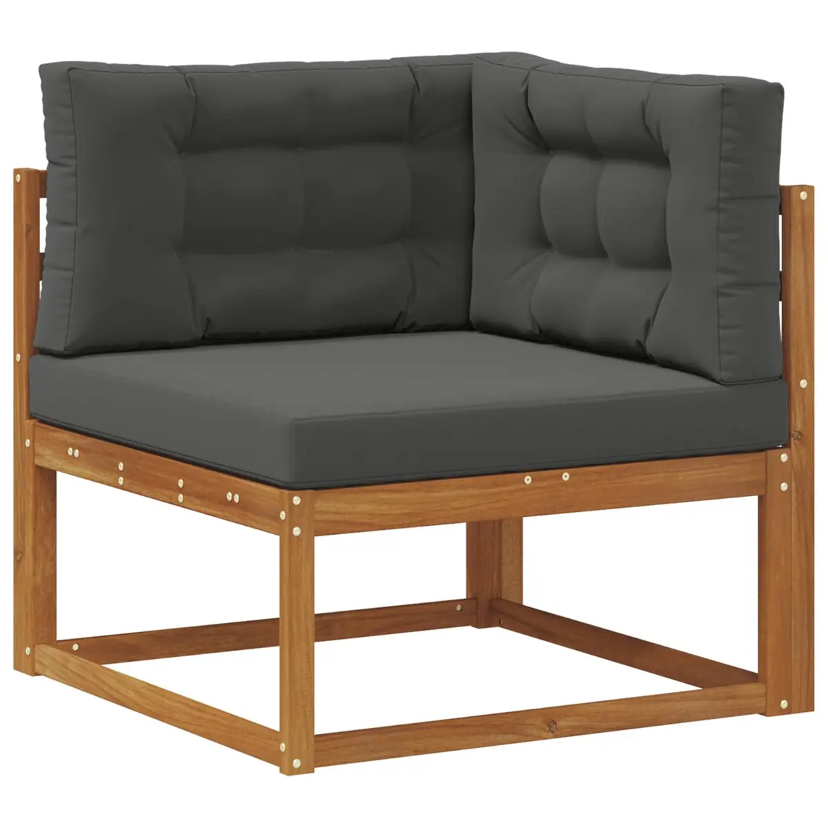 Outdoor Sectional Sofa Set 9-Piece Garden Patio Furniture with Cushions Brown