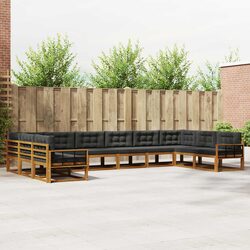 Compact and Stylish 10-Piece Outdoor Sectional Sofa Set