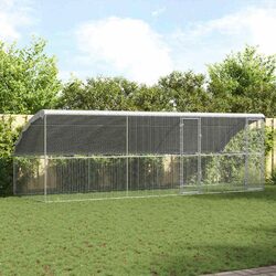 Concise Chicken Cage 3 pcs 600 x 200 x 200 cm Silver Galvanised Steel
