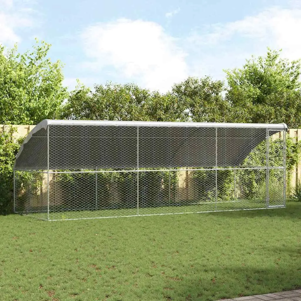 Silver Dog Kennel 3 pcs Outdoor Shelter
