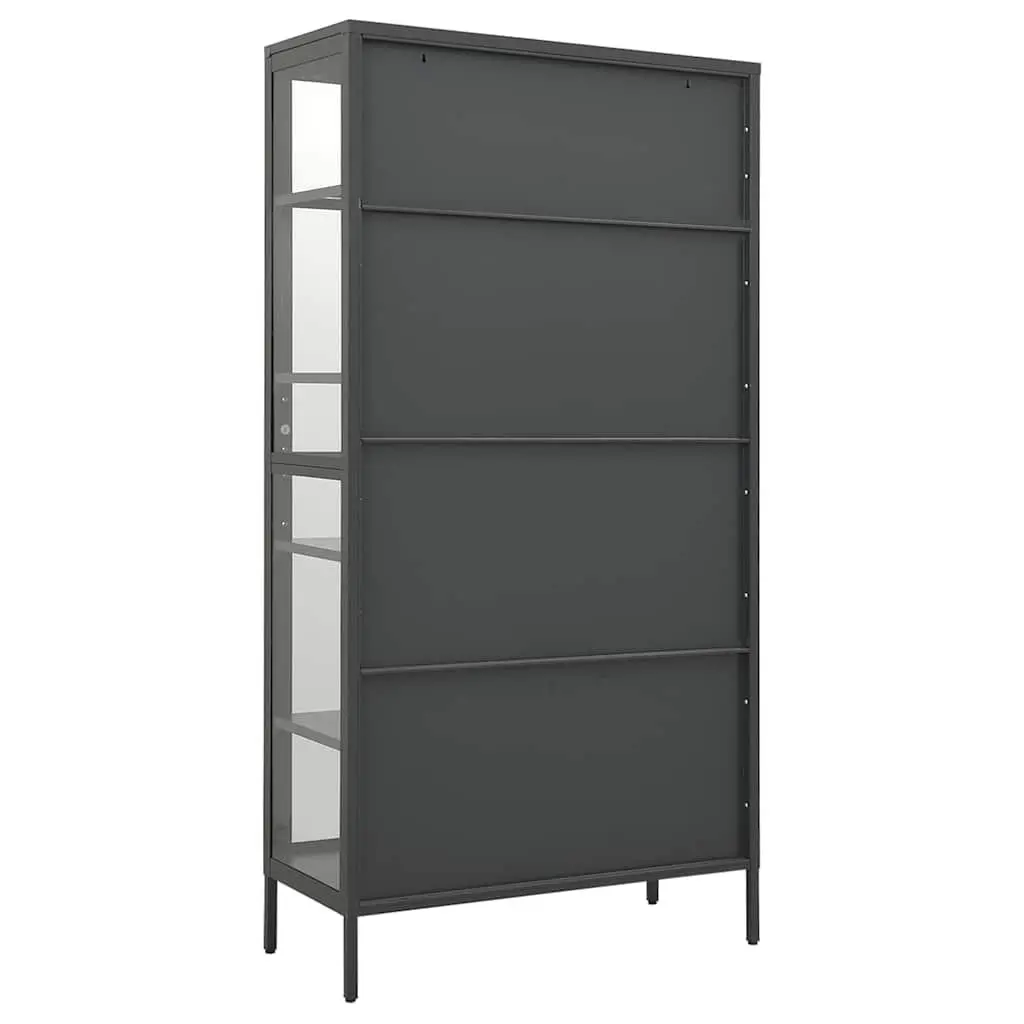 Display Cabinet Anthracite 90W x 40D x 180H cm Adjustable Shelves Home Furniture