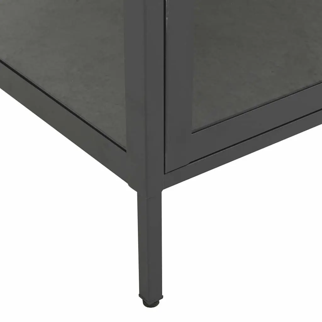 Display Cabinet Anthracite 90W x 40D x 180H cm Adjustable Shelves Home Furniture