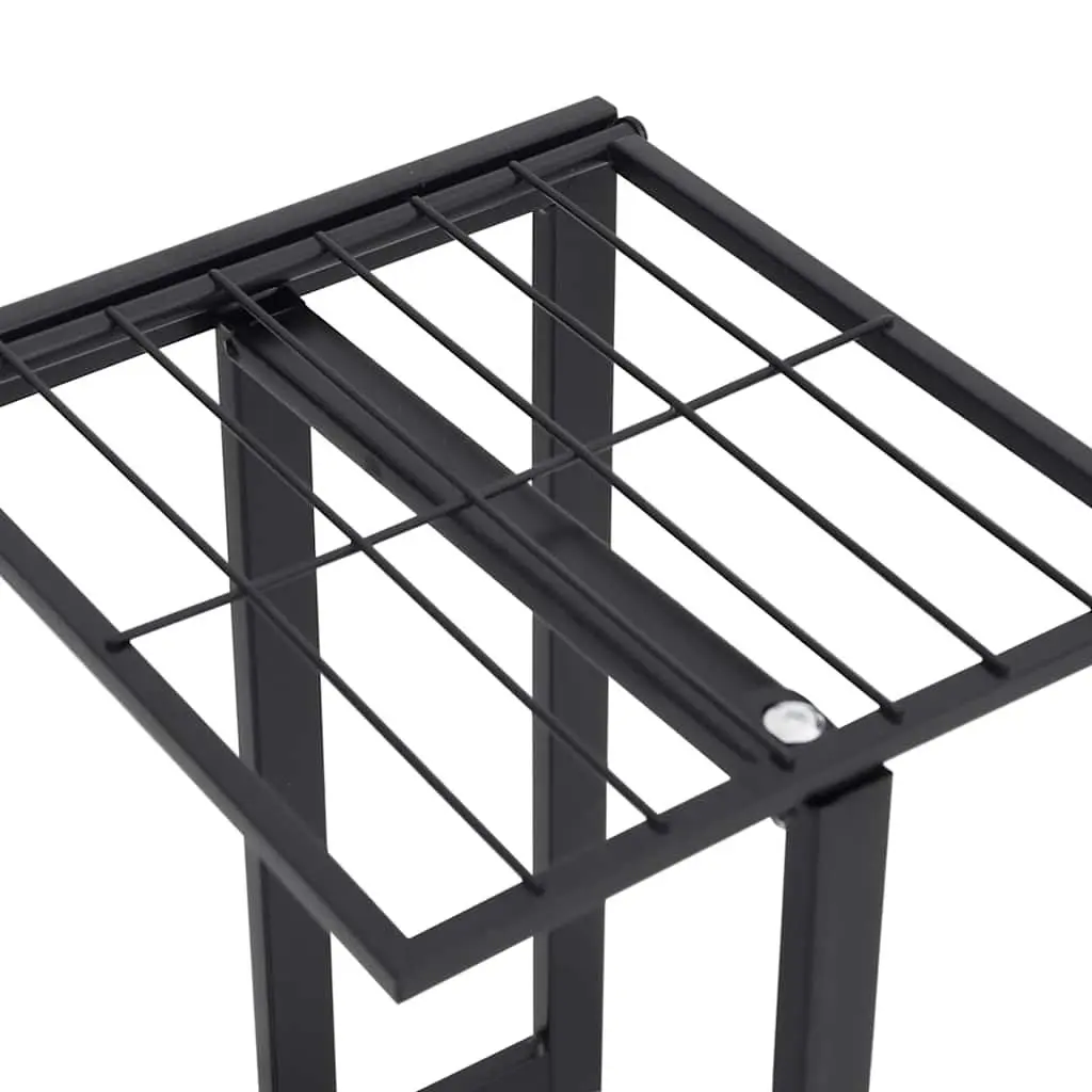 5-Tier Metal Plant Stand Black 43x22x98cm Sturdy Construction