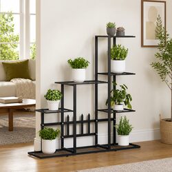 Black Metal Plant Stand for Home Decor