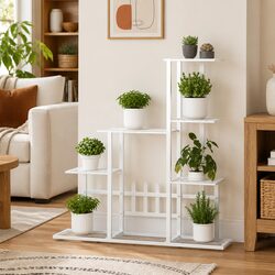Compact Metal Plant Stand with Ample Space for Plants