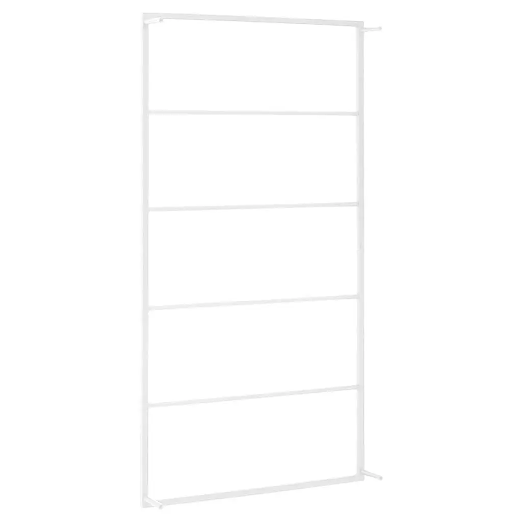 Towel Rack Bathroom Organizer White Steel Wall Mount Sturdy 60cm x 10cm x 116cm