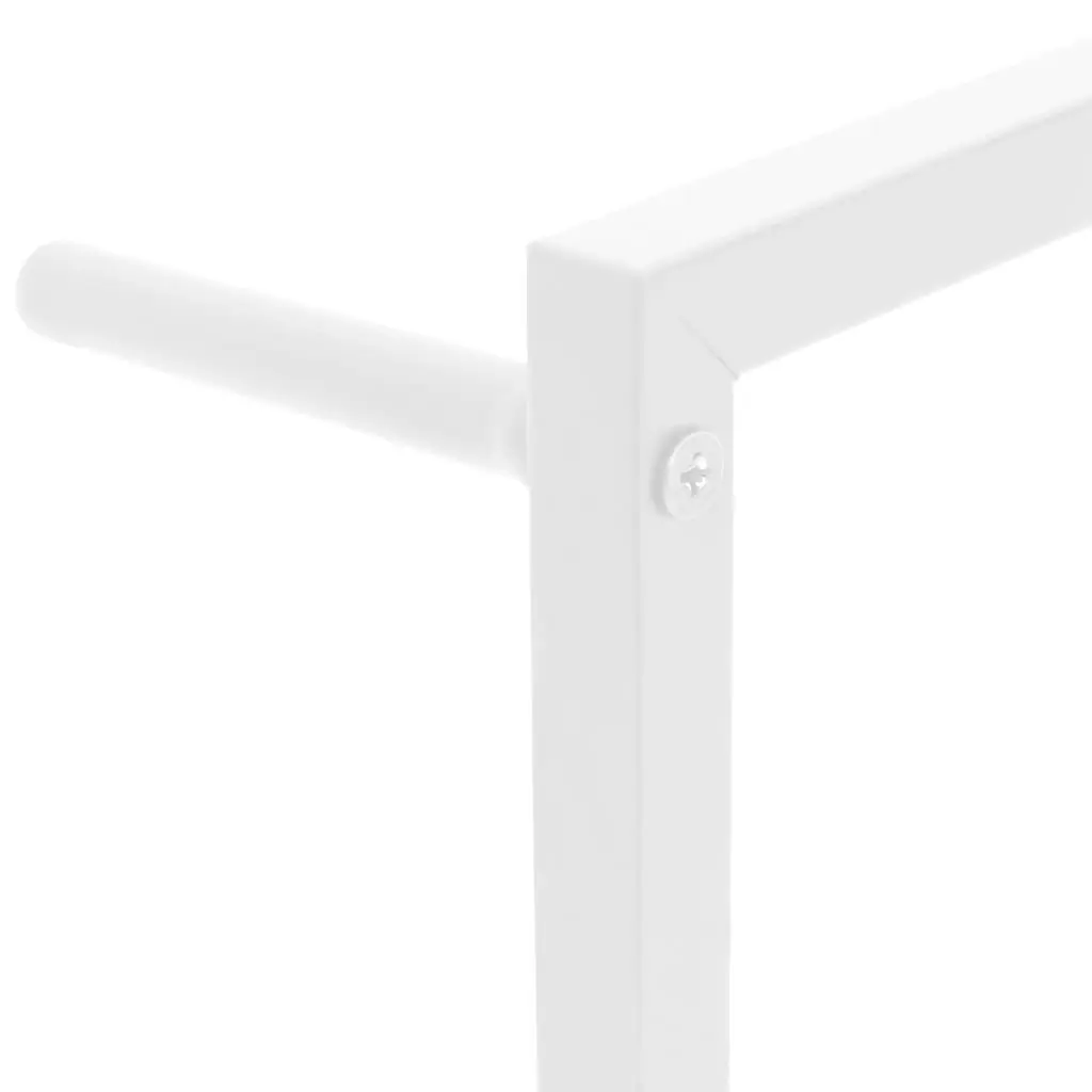 Towel Rack Bathroom Organizer White Steel Wall Mount Sturdy 60cm x 10cm x 116cm