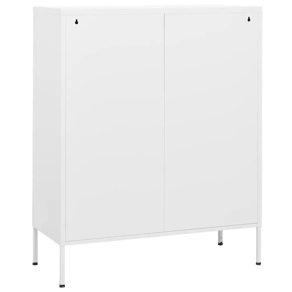 White Steel Storage Cabinet for Home Organization