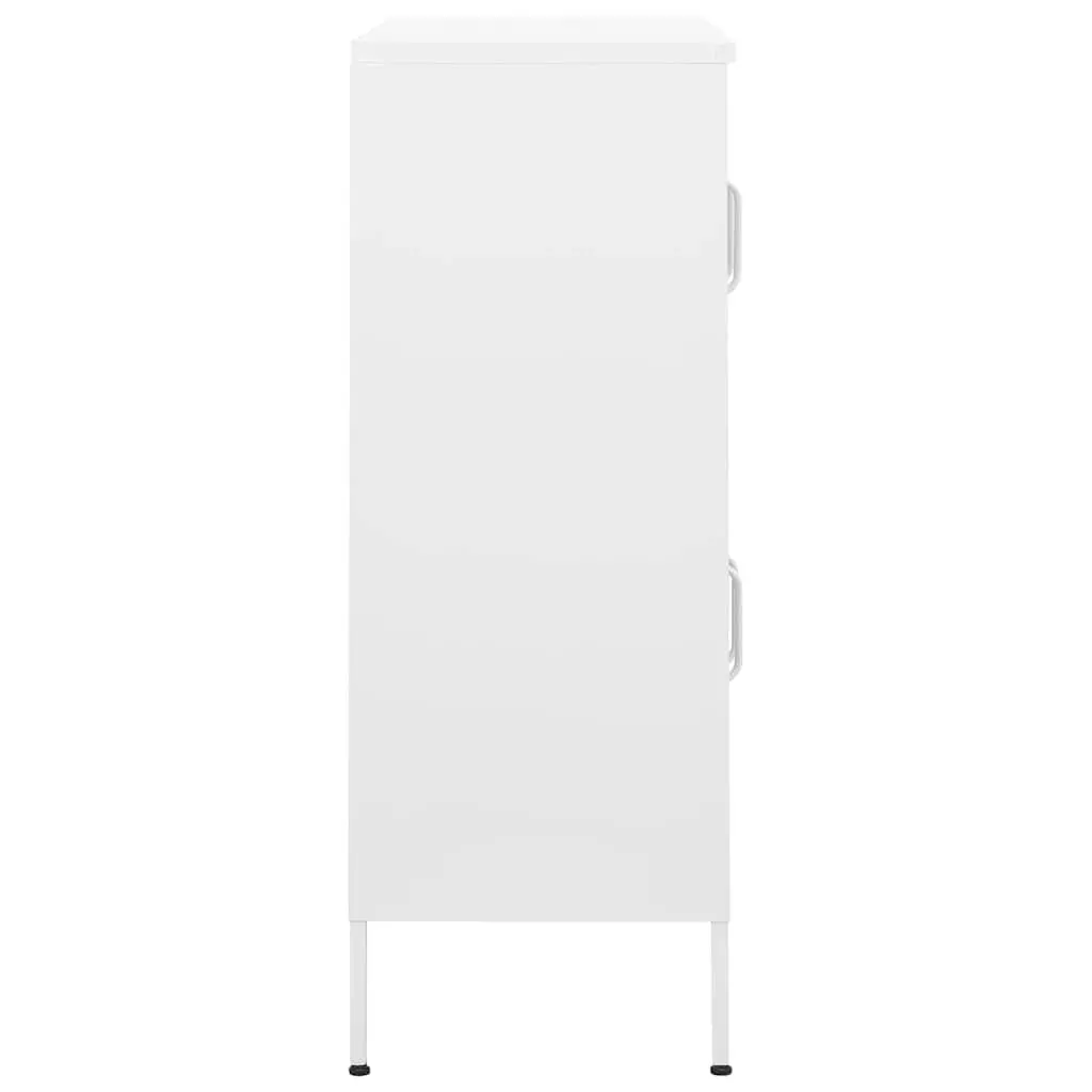 White Steel Storage Cabinet for Home Organization