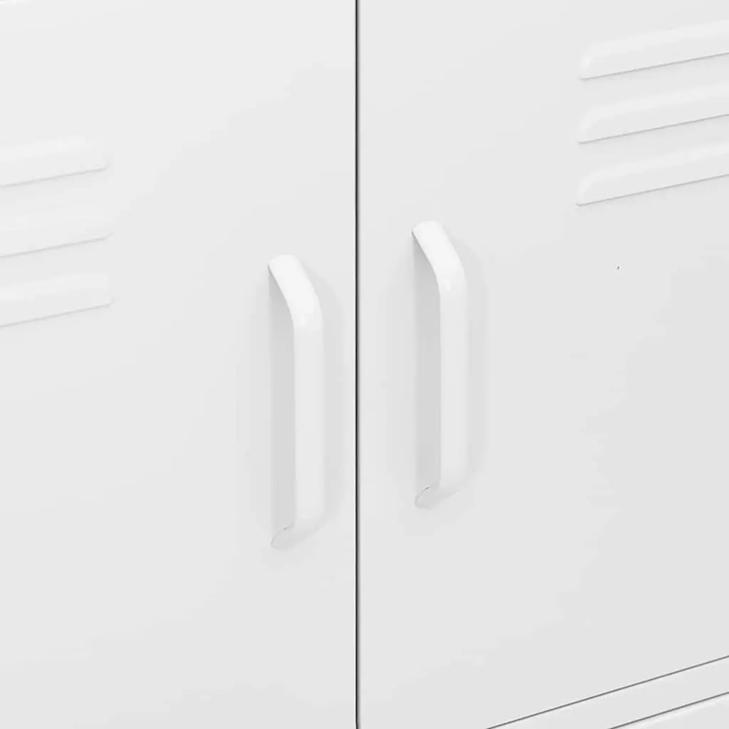 White Steel Storage Cabinet for Home Organization