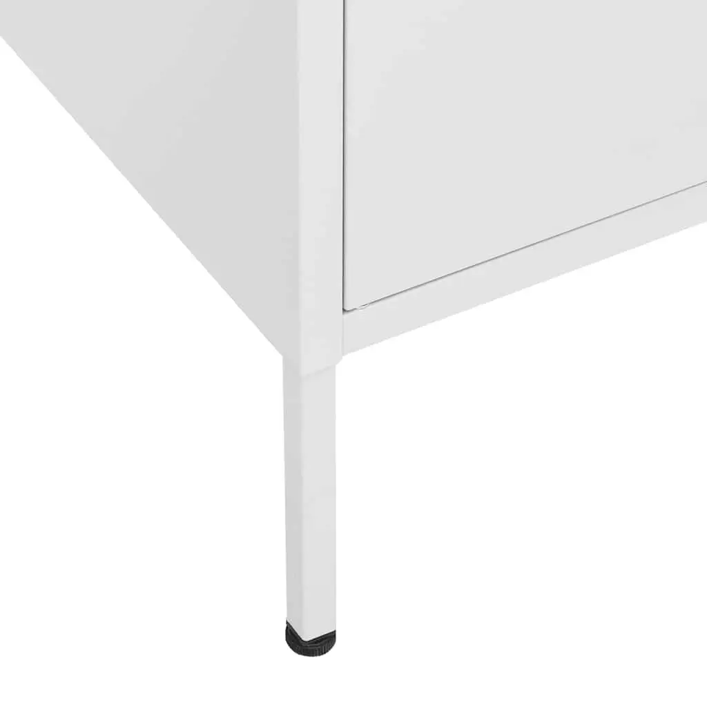 White Steel Storage Cabinet for Home Organization