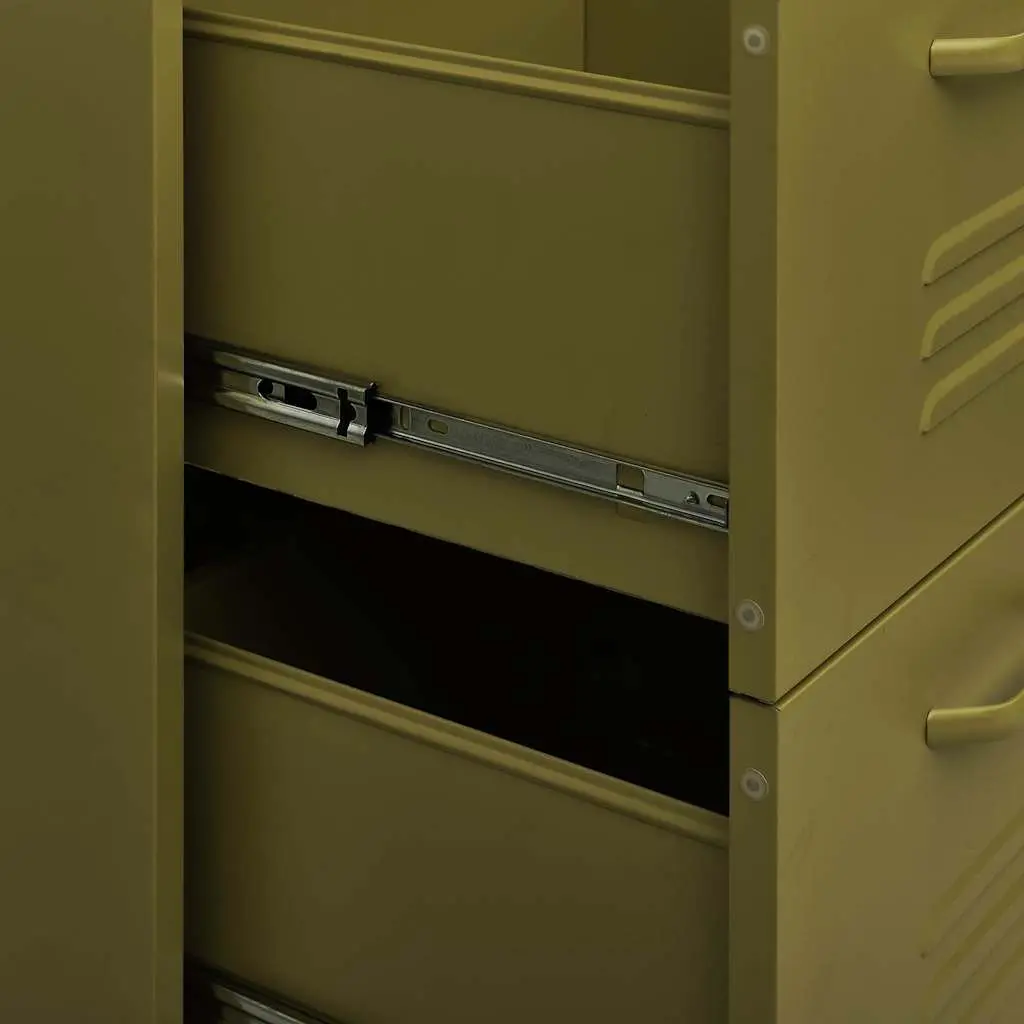 Storage Cabinet Green Steel 6 Drawer Chest Organiser Home Office Furniture