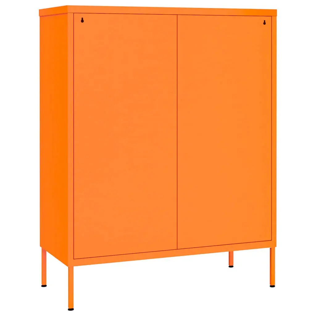 Storage Cabinet Orange Steel 6 Drawer Organizer Unit