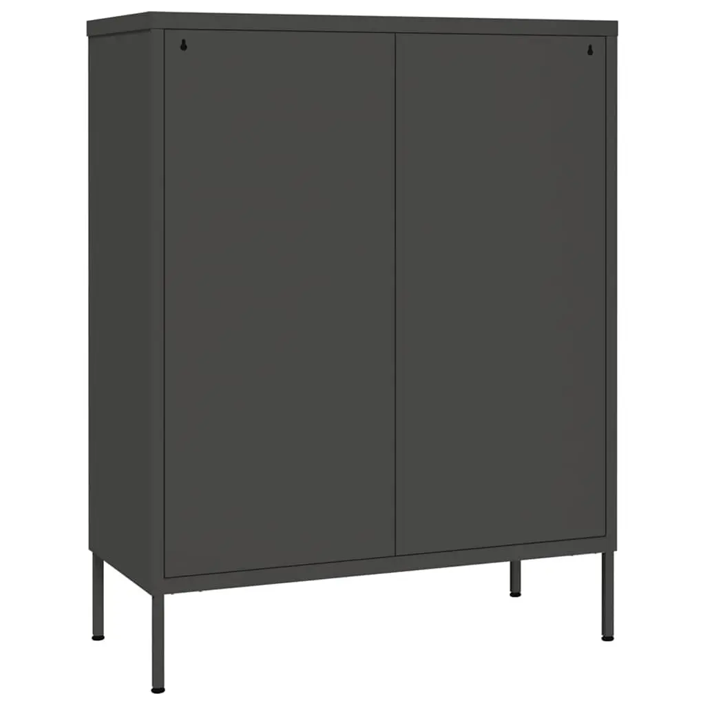 Drawer Storage Cabinet Anthracite 80x35x101.5cm Steel 6 Drawers