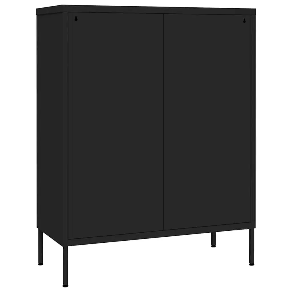 Storage Cabinet Black Steel 6 Drawer Organizer Bedroom Living Room