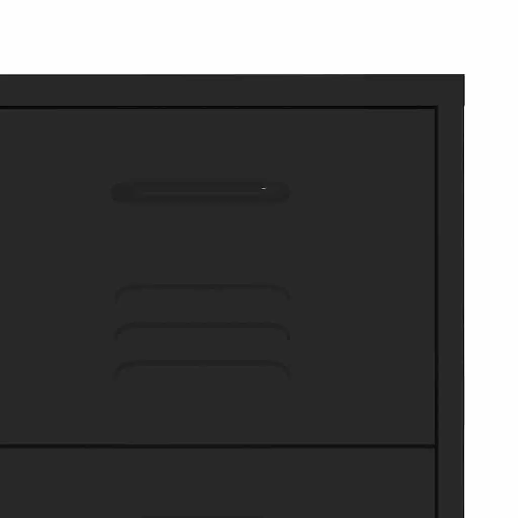 Storage Cabinet Black Steel 6 Drawer Organizer Bedroom Living Room