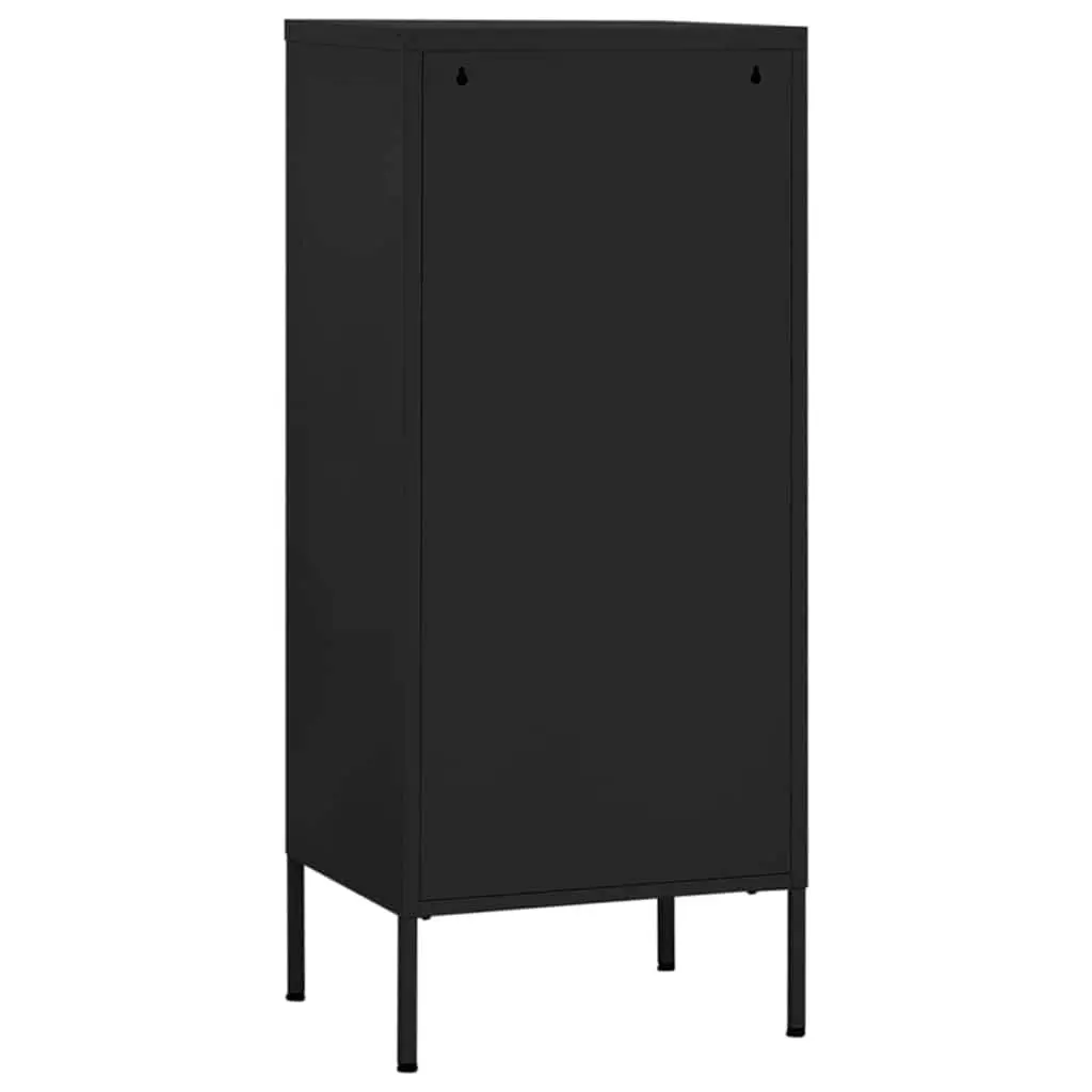 Storage Cabinet Black Drawers Steel Frame Organiser Unit Home Furniture Locker