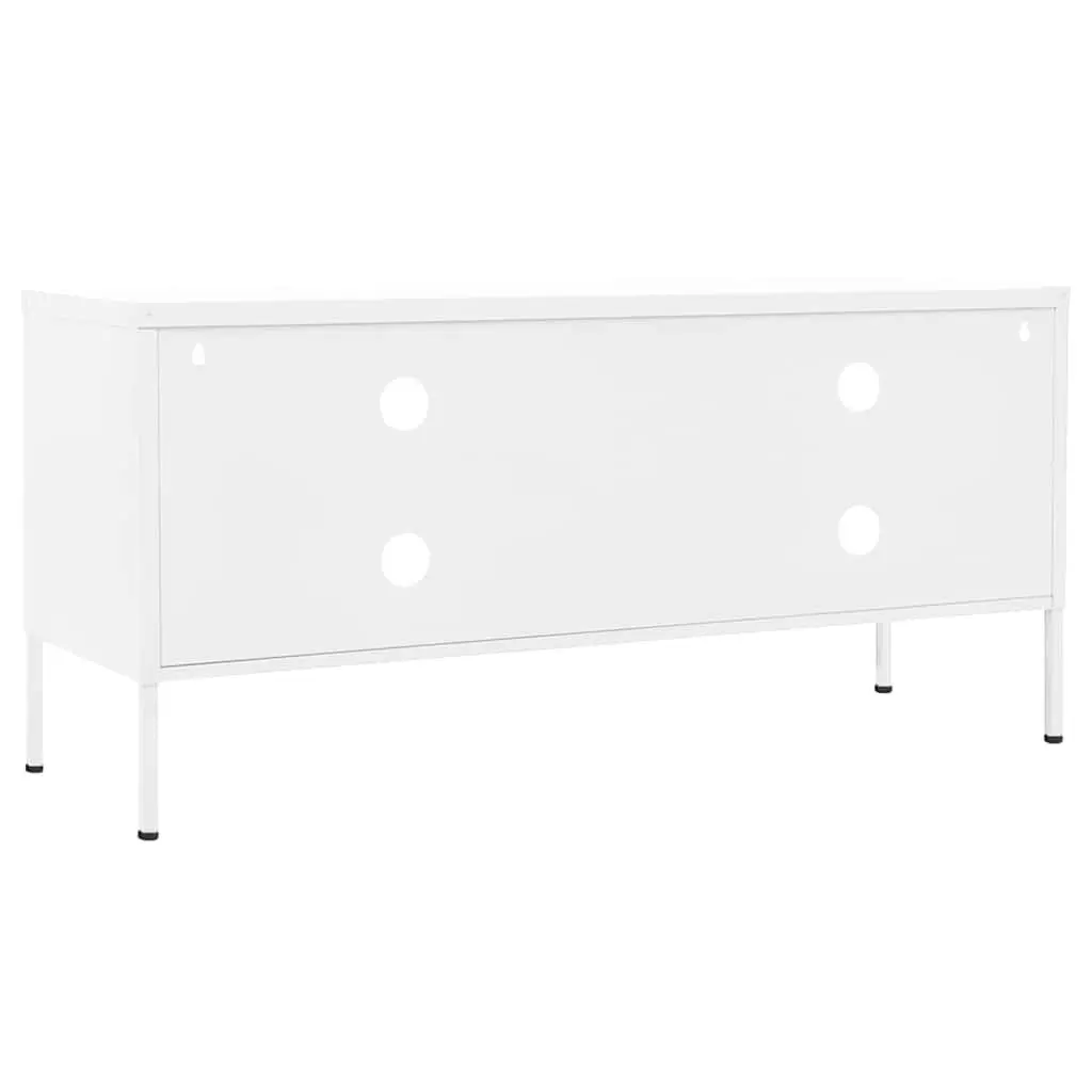 TV Cabinet White Living Room Storage Unit With Doors Shelf Media Console Stand