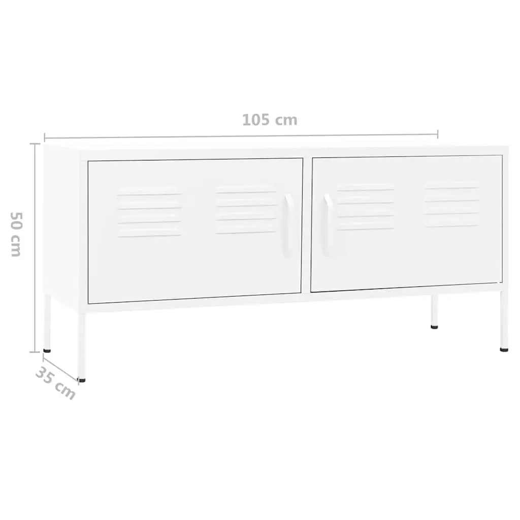 TV Cabinet White Living Room Storage Unit With Doors Shelf Media Console Stand