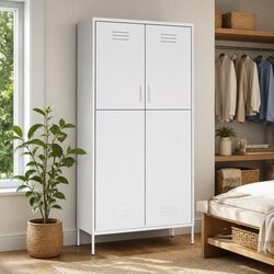 White Steel Wardrobe: Stylish Storage Solution