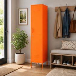 Friendly Orange Locker Cabinet with Secure Storage