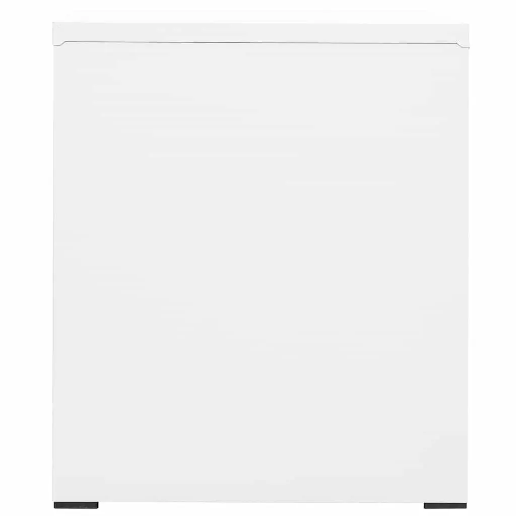 Filing Cabinet White Steel 2 Drawer 46x62x72.5cm Durable Office Storage