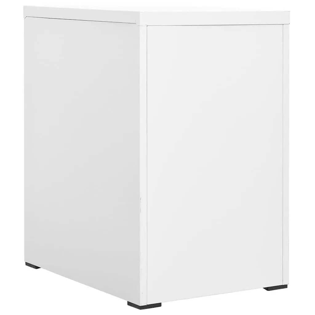 Filing Cabinet White Steel 2 Drawer 46x62x72.5cm Durable Office Storage