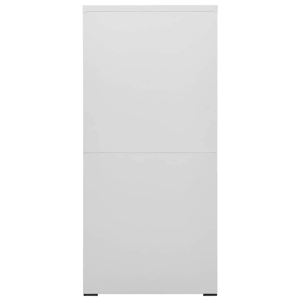 Filing Cabinet Light Grey 2 Drawer Steel Office Storage Lockable File Cabinet