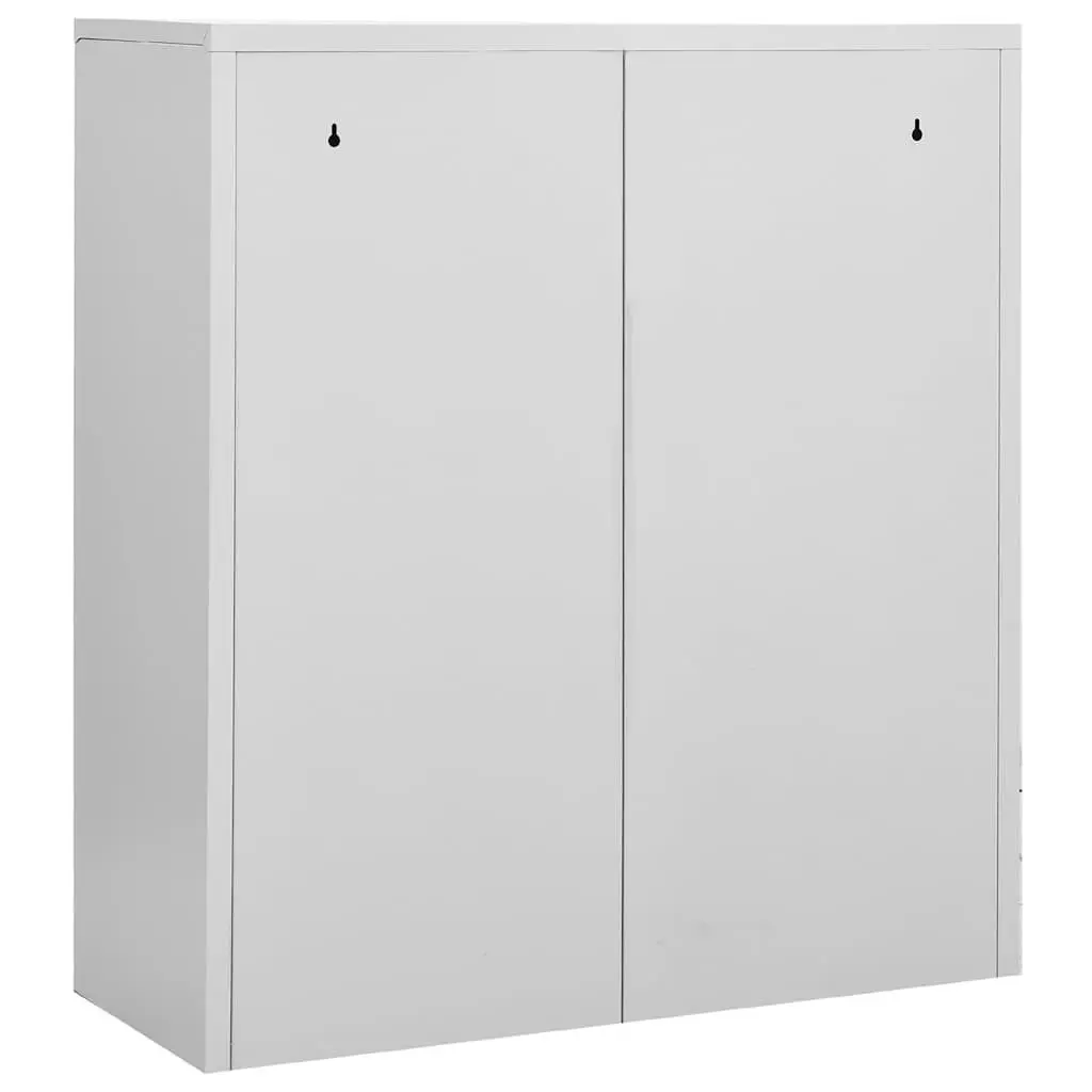 Office Storage Cabinet Grey Steel Adjustable Shelf Drawers