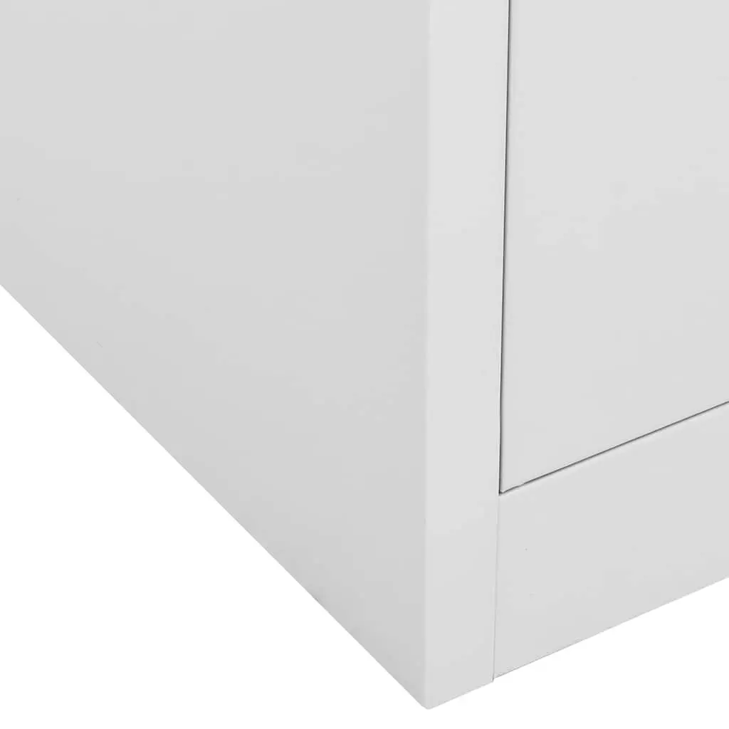 Office Storage Cabinet Grey Steel Adjustable Shelf Drawers