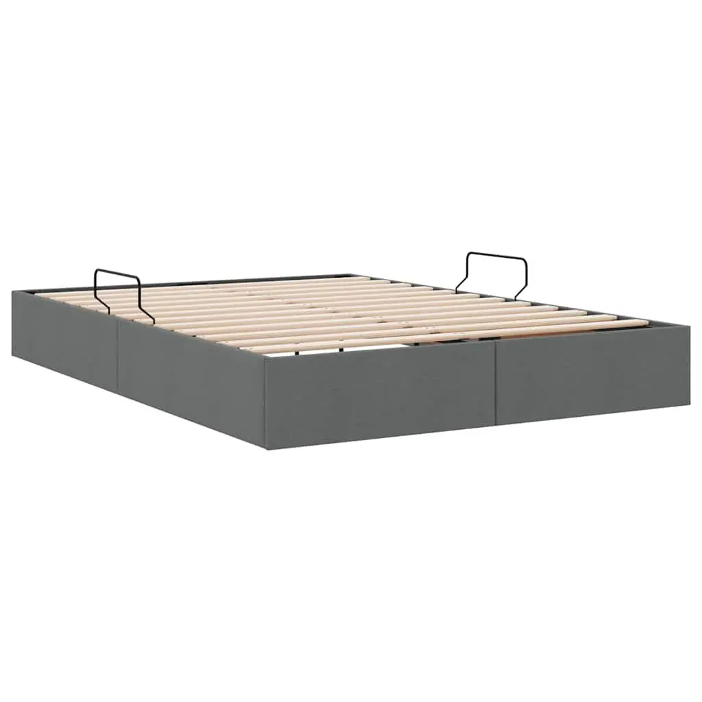 Storage Bed Dark Grey 137x190cm Hydraulic Lift Under-Bed Storage Frame