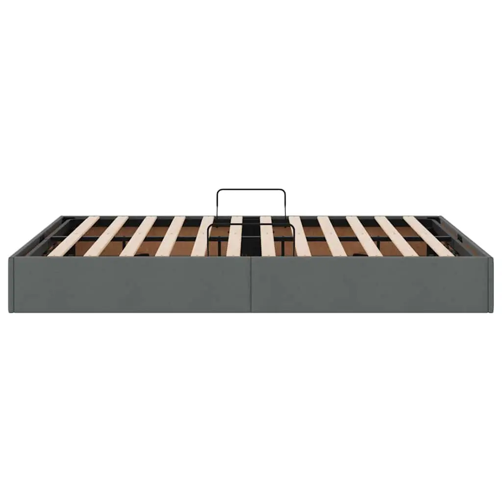 Storage Bed Dark Grey 137x190cm Hydraulic Lift Under-Bed Storage Frame