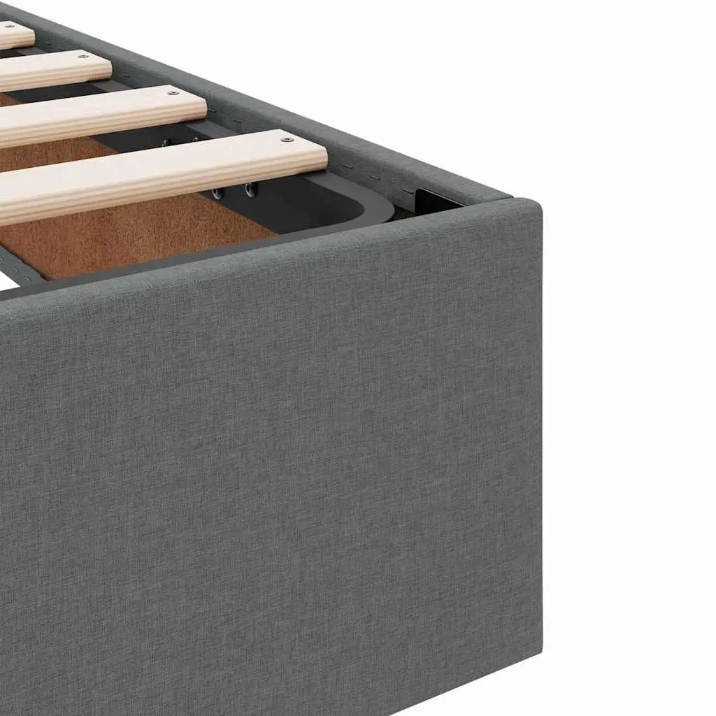 Storage Bed Dark Grey 137x190cm Hydraulic Lift Under-Bed Storage Frame