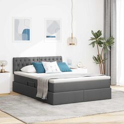 LED Storage Bed with Built-in Mattress - Compact Design