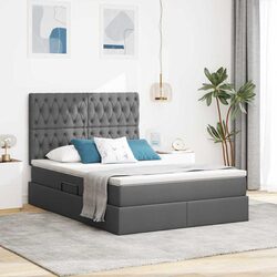 Storage Bed with Hydraulic Lift: Grey & Sturdy
