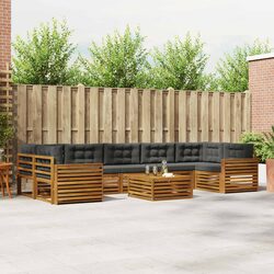 Compact 8 Piece Outdoor Sofa Set with Cushions