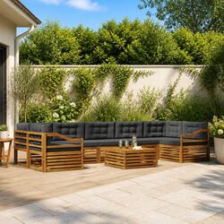 8-Piece Modular Outdoor Sofa Set — Compact and Efficient