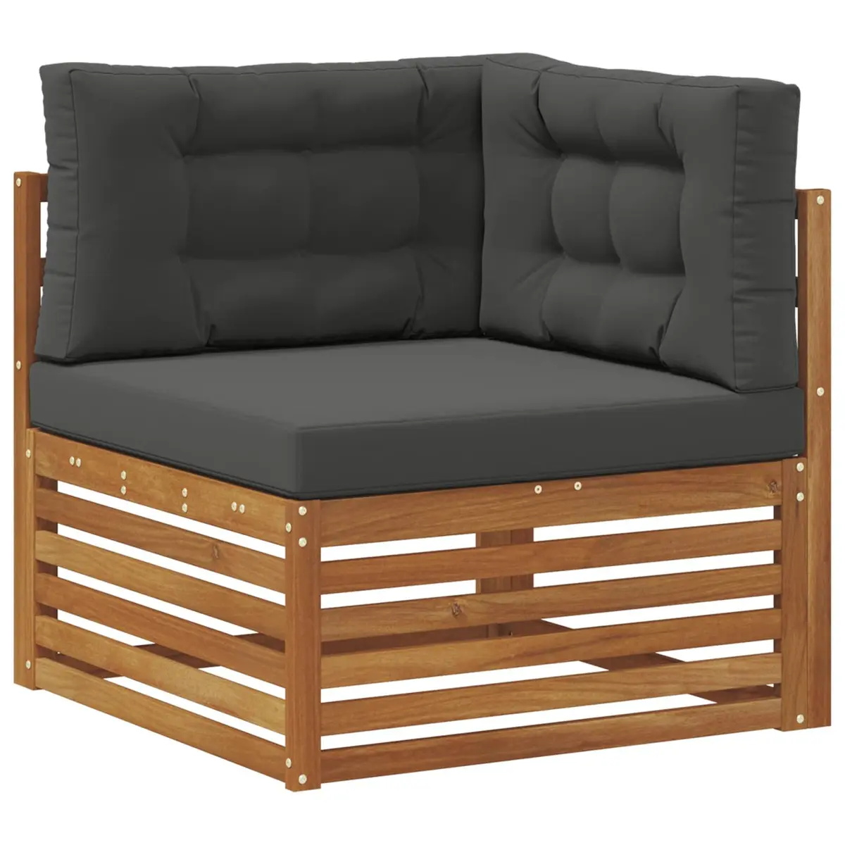 Outdoor Sofa Set 4 Pcs Garden Furniture Acacia Wood with Cushions Patio Seating