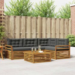 5-Piece Outdoor Sofa Set Garden Furniture Cushion Patio Lounge Natural