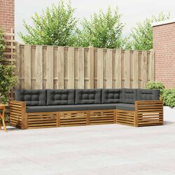 Concise 5-Piece Outdoor Sofa Set with Cushions