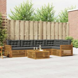Outdoor Sofa Set 6 Piece Garden Furniture Modular Patio Lounge with Cushions
