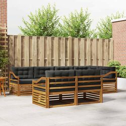 Concise 7-Piece Outdoor Sofa Set with Cushions